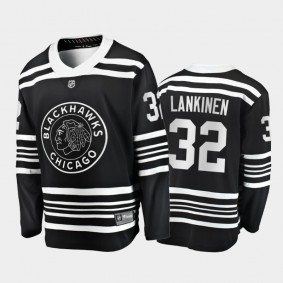 Men's Chicago Blackhawks Kevin Lankinen #32 Alternate Black 2020-21 Breakaway Player Jersey