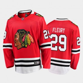 Chicago Blackhawks #29 Marc-Andre Fleury Home Red 2021 Player Jersey