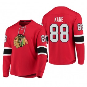 Blackhawks Patrick Kane #88 Platinum Long Sleeve 2018-19 Cheap Jersey T-Shirt Red