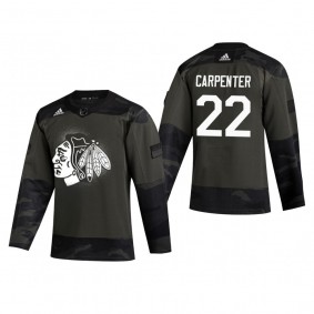 Chicago Blackhawks Ryan Carpenter #22 2019 Veterans Day Camo Practice Authentic Jersey