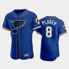 Men's Blues Barclay Plager #8 2020 NHL X MLB Crossover Royal Jersey