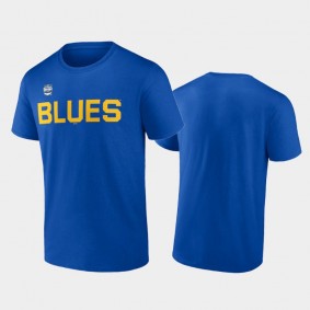 Men St. Louis Blues 2022 Winter Classic Alternate Logo Blue T-Shirt