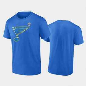 Men St. Louis Blues 2022 Winter Classic Primary Logo Blue T-Shirt