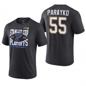 Colton Parayko 2022 Stanley Cup Playoffs Charcoal Blues T-Shirt