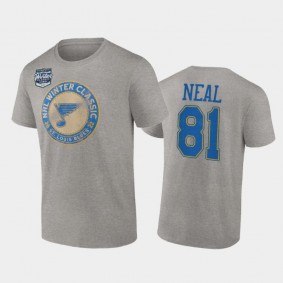 Men St. Louis Blues James Neal #81 2022 Winter Classic Gray T-Shirt