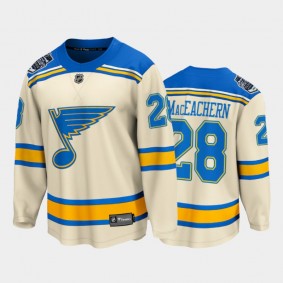 St. Louis Blues #28 Mackenzie MacEachern 2022 Winter Classic Cream Bluenote Jersey