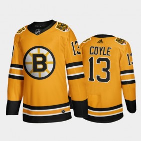 Boston Bruins Charlie Coyle #13 2021 Reverse Retro Gold Authentic Jersey