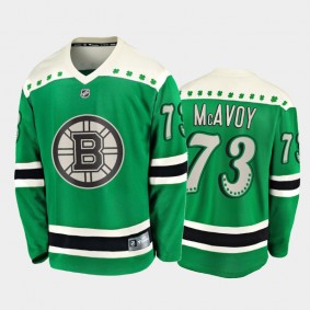 Men's Boston Bruins Charlie McAvoy #73 2021 St. Patrick's Day Green Jersey