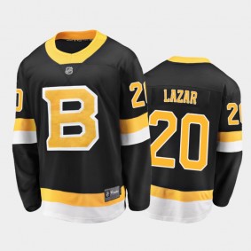 Men's Boston Bruins Curtis Lazar #20 Alternate Black 2021 Jersey