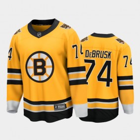 Men's Boston Bruins Jake Debrusk #74 Reverse Retro Gold Special Edition Jersey