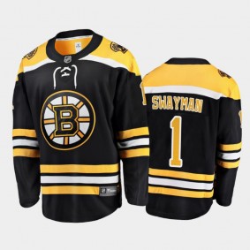 Boston Bruins #1 Jeremy Swayman Home Black 2021 Player Jersey
