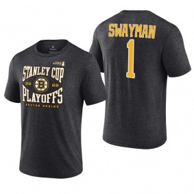 Jeremy Swayman 2022 Stanley Cup Playoffs Boston Bruins Charcoal T-Shirt