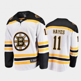 Bruins Jimmy Hayes #11 Away White Player Jersey