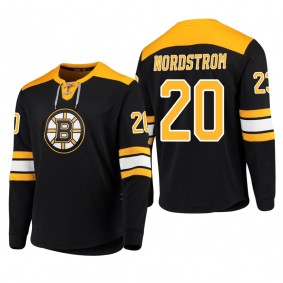 Bruins Joakim Nordstrom #20 Platinum Long Sleeve 2018-19 Cheap Jersey T-Shirt Black