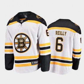 Men's Boston Bruins Mike Reilly #6 Away White 2021 Jersey