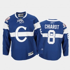 Men Montreal Canadiens Ben Chiarot #8 Throwback 100th Anniversary Celebration Blue Jersey
