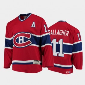 Canadiens Brendan Gallagher #11 Authentic Throwback Heroes of Hockey Red Jersey
