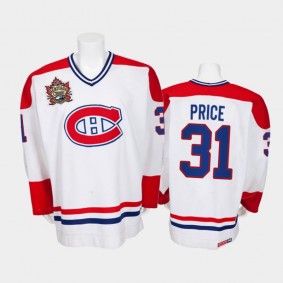 Men Montreal Canadiens Carey Price #31 Heritage Classic White Vintage Jersey