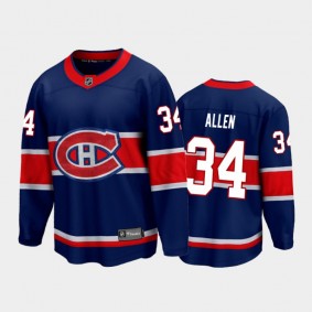 Men's Montreal Canadiens Jake Allen #34 Special Edition Navy 2021 Jersey