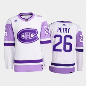 Jeff Petry #26 Montreal Canadiens 2021 HockeyFightsCancer White Primegreen Jersey