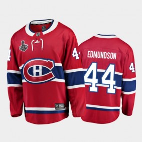 Men Montreal Canadiens Joel Edmundson #44 2021 Stanley Cup Final Red Home Jersey