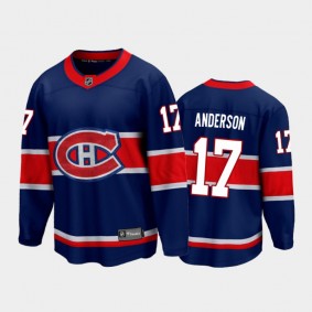 Men's Montreal Canadiens Josh Anderson #17 Special Edition Navy 2021 Jersey