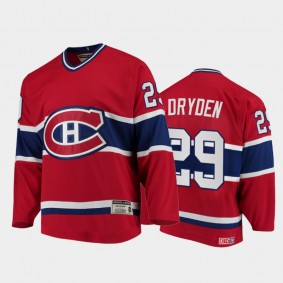Canadiens Ken Dryden #29 Authentic Throwback Heroes of Hockey Red Jersey