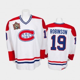 Men Montreal Canadiens Larry Robinson #19 Heritage Classic White Vintage Jersey