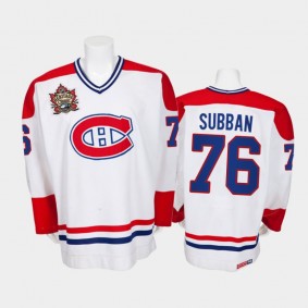 Men Montreal Canadiens P.K. Subban #76 Heritage Classic White Vintage Jersey