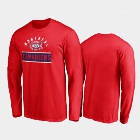 Men Montreal Canadiens Arc Knockout Long Sleeve Red T-Shirt