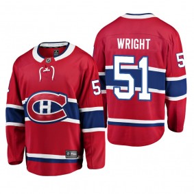 Canadiens Jersey Shane Wright Home Red Uniform