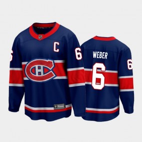 Men's Montreal Canadiens Shea Weber #6 Special Edition Navy 2021 Jersey