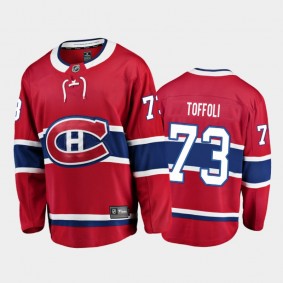 Montreal Canadiens Tyler Toffoli #73 Home Red 2020-21 Breakaway Player Jersey