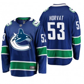 Vancouver Canucks Bo Horvat #53 Home Blue Breakaway Player Fanatics Branded Jersey
