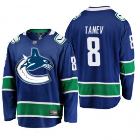 Vancouver Canucks Christopher Tanev #8 Home Blue Breakaway Player Fanatics Branded Jersey