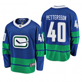 Vancouver Canucks Elias Pettersson #40 Alternate Royal Breakaway Player Fanatics Branded Jersey