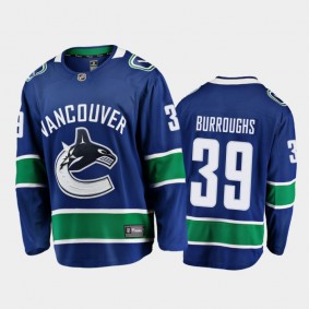 Vancouver Canucks #39 Kyle Burroughs Home Blue 2021-22 Player Jersey