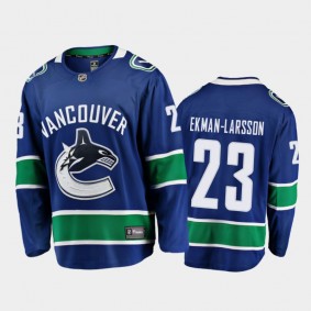 Vancouver Canucks #23 Oliver Ekman-Larsson Home Blue 2021 Player Jersey
