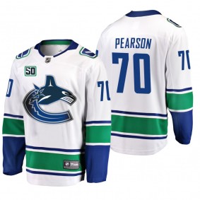 Canucks Tanner Pearson #70 50th Anniversary Away Jersey - White