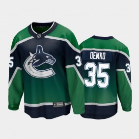 Men's Vancouver Canucks Thatcher Demko #35 Special Edition Green 2021 Jersey