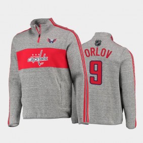 Dmitry Orlov Washington Capitals Mario Quarter-Zip Heathered Gray Jacket Tommy Hilfiger