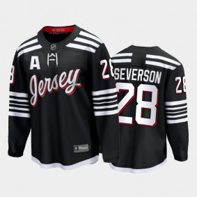 New Jersey Devils #28 Damon Severson Black 2022 Alternate Premier Jersey