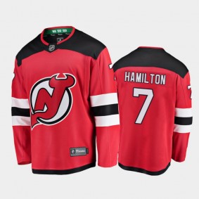 Devils Dougie Hamilton #7 Home 2021 Red Player Jersey