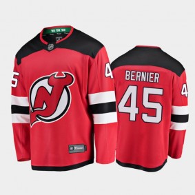 New Jersey Devils #45 Jonathan Bernier Home Red 2021 Player Jersey