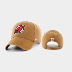 Men's New Jersey Devils Clean Up Carhartt X 47 Brand Khaki Hat