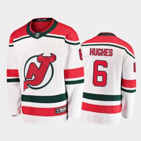 New Jersey Devils #6 Luke Hughes Alternate White 2021 NHL Draft Jersey