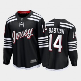 New Jersey Devils #14 Nathan Bastian Black 2022 Alternate Premier Jersey
