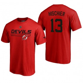 Men's New Jersey Devils Nico Hischier #13 Rinkside Collection Prime Authentic Pro Red T-shirt