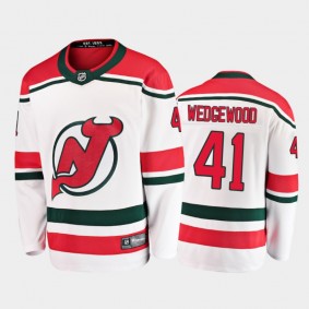 Men's New Jersey Devils Scott Wedgewood #41 Alternate White 2020-21 Breakaway Player Jersey