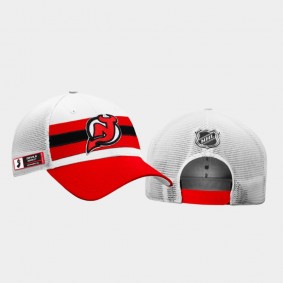 Men New Jersey Devils Authentic Pro Snapback On Stage 2021 NHL Draft White Hat